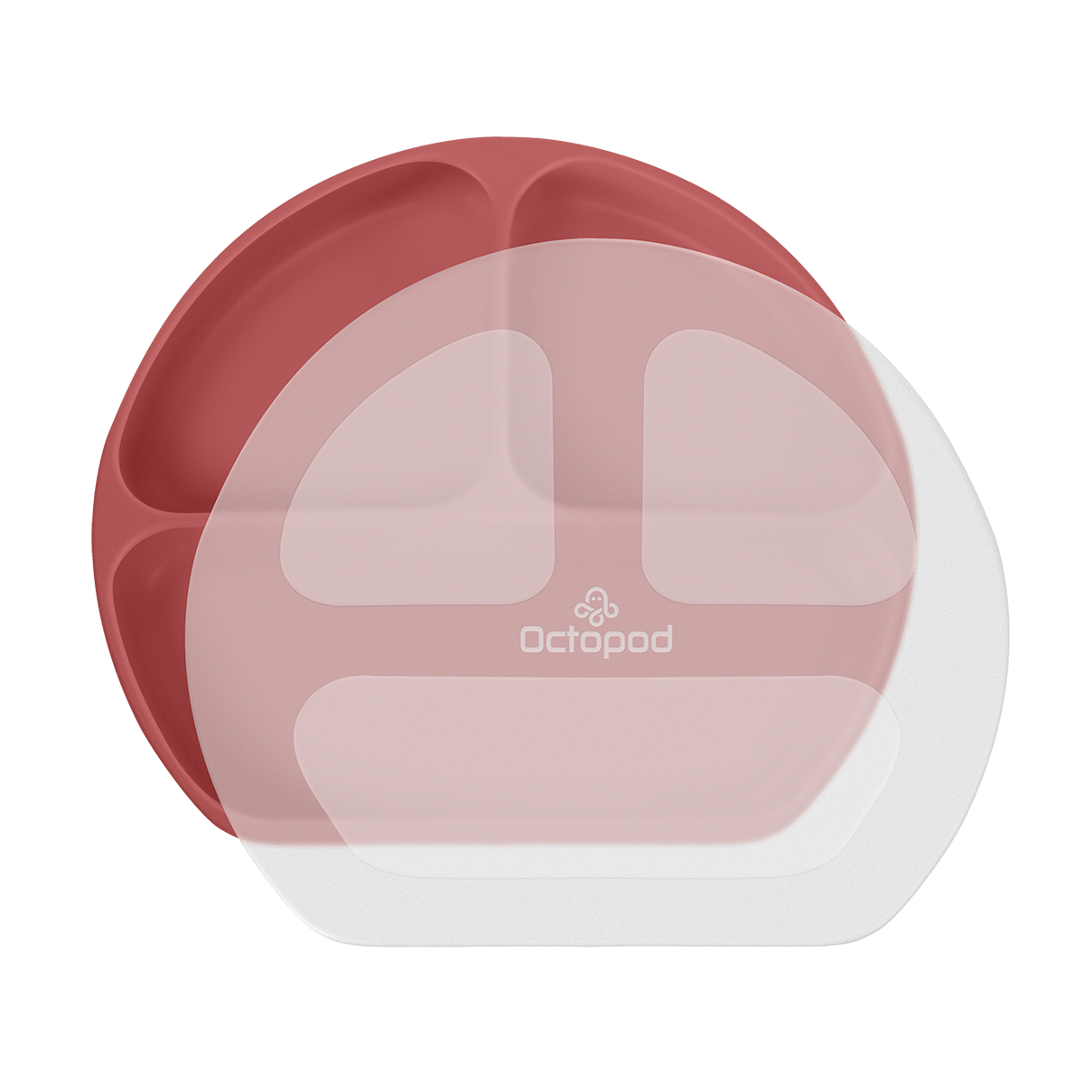 Octopod® Silicone Suction Triangle Plate - Lids