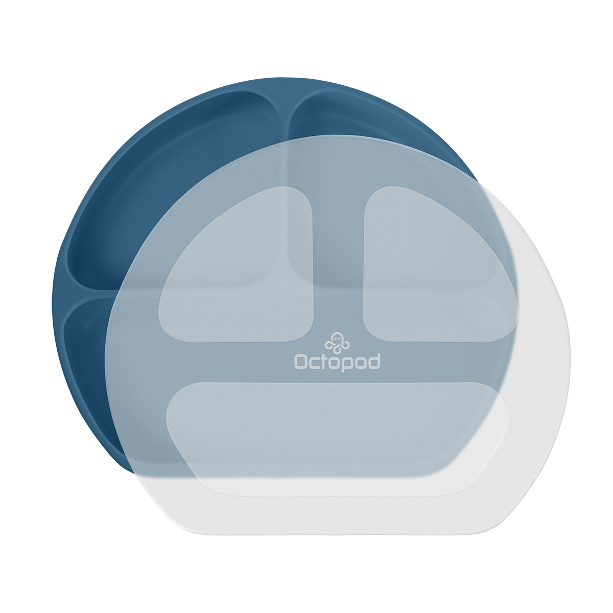 Octopod® Silicone Suction Triangle Plate - Lids