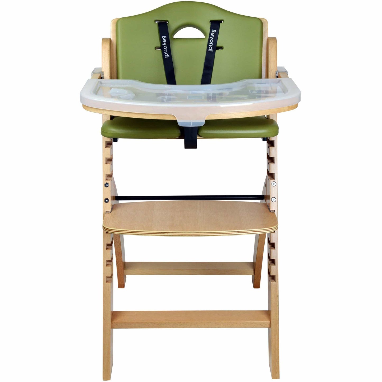 Abiie Beyond Wooden High Chair with Tray.